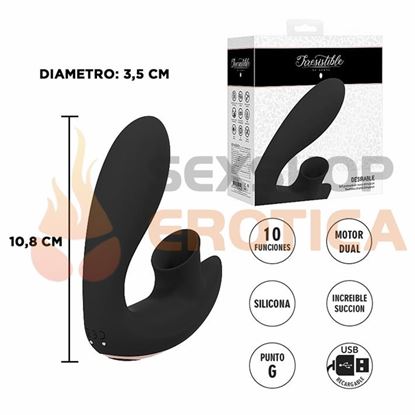 Estimulador vaginal con dos motores y succionador